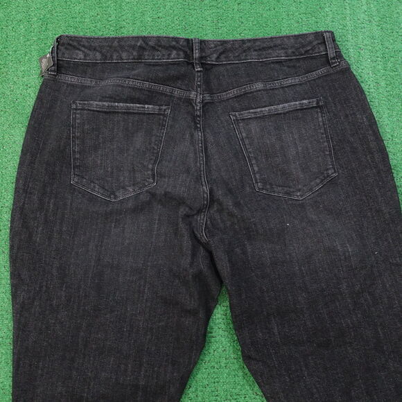 NWT ANA A NEW APPROACH HIGH RISE STRAIGHT BLACK DENIM JEANS WOMENS 20W 20 NEW! - Picture 7 of 9